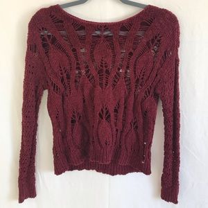 AE burgundy sweater